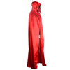 Hooded Cloak Coat Black Red