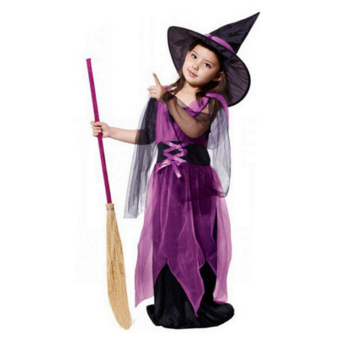 Witch Dress For Girl With Hat Cap