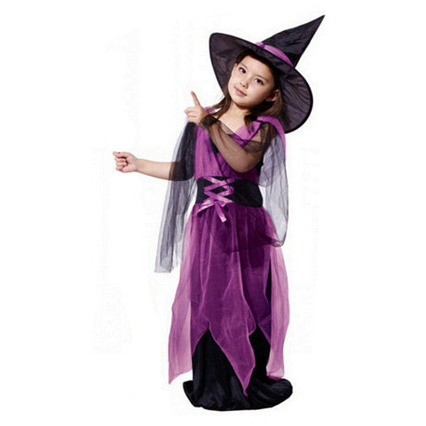 Witch Dress For Girl With Hat Cap