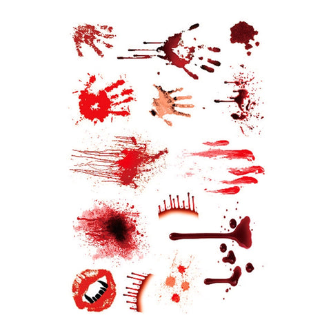 Wound Blood Scar Temporary Tattoos Halloween