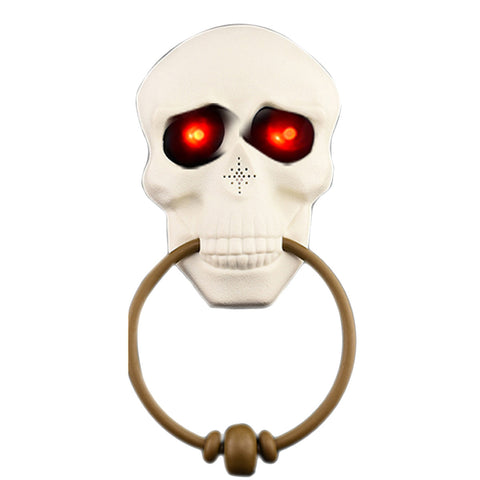 Skull Doorbell Light Up Eyeball Talking Scary Sounds