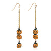 Halloween Pumpkin Shape Long Earrings