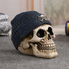 Halloween Skull with Hat Skeleton Decoration