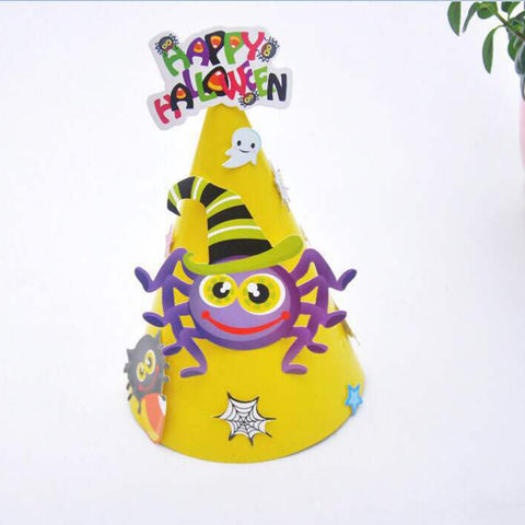 4Pcs Halloween Cartoon Paper Hat