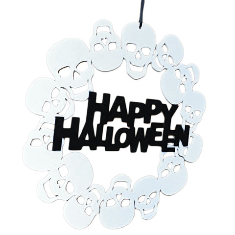 Happy Halloween Non-woven Hanging with Skull Heads