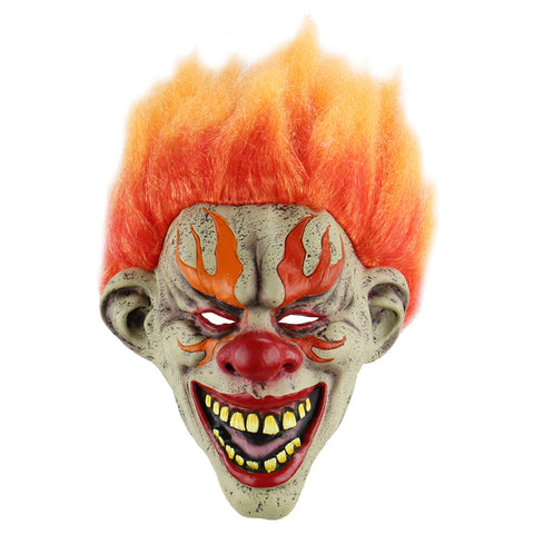 Creepy Flame Clown Face Mask