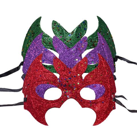 Glitter Half Mask Halloween Bat Mask