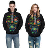 Halloween Women Men Color Skeleton 3D Sweatshirt