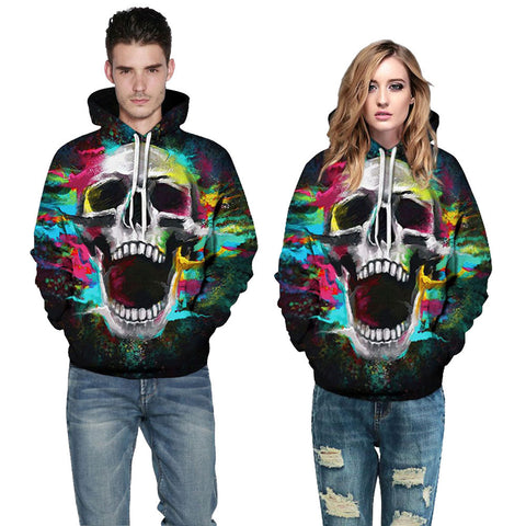 Halloween Women Men Skeleton 3D Halloween Sweatshirt