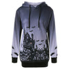 Women Hooded Halloween Witch Bat Sweatshirt