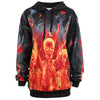 Women Halloween Skeleton Fire Sweatshirt