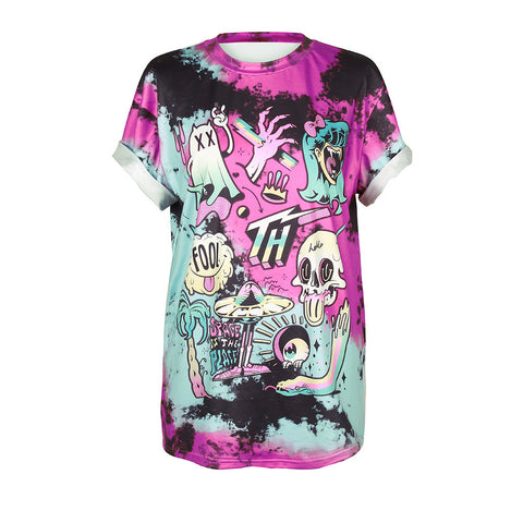 Women Punk Rock T-Shirt Halloween